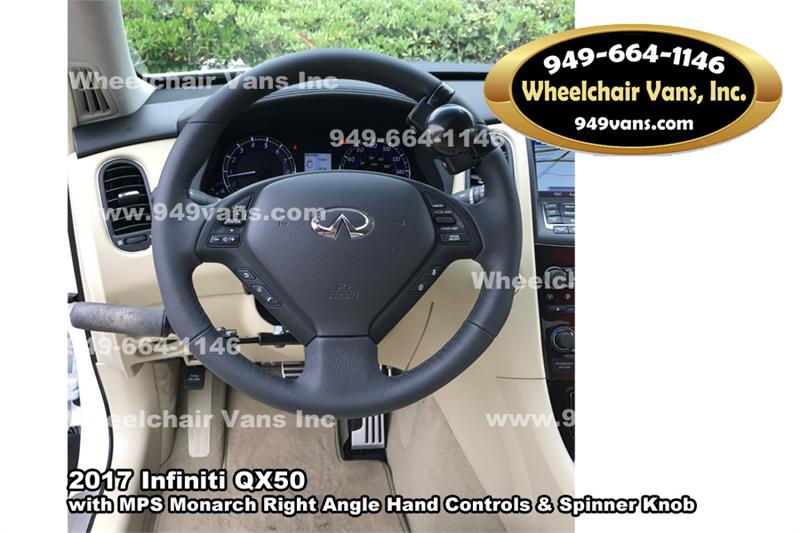 2017 Infiniti QX50 Monarch Right Angle Hand Controls and Spinner Knob