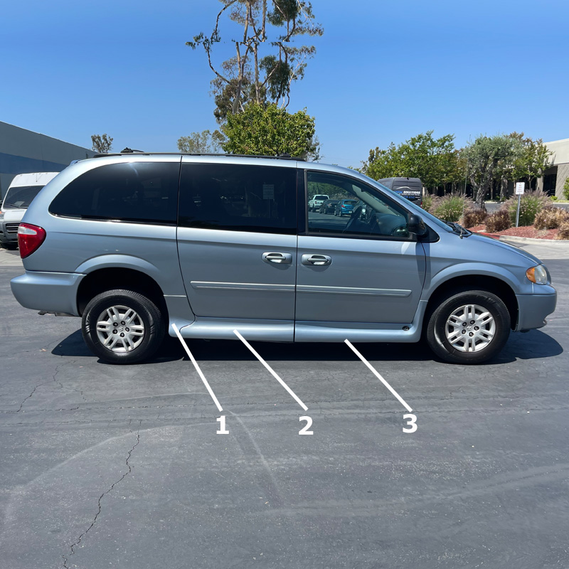 VMI 20012007 Dodge Grand Caravan and Chrysler town and country Wheelchair van Passenger Side Flares